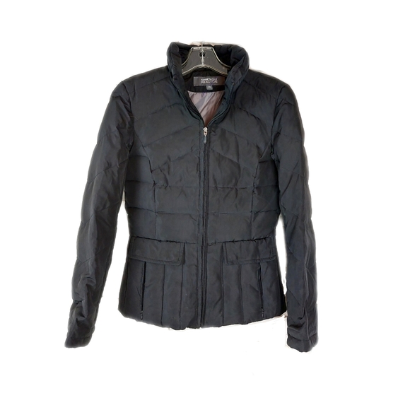 Kenneth Cole Reaction Womens Black Zip Down Puffer Jacket Sz XS - Picture 2 of 8